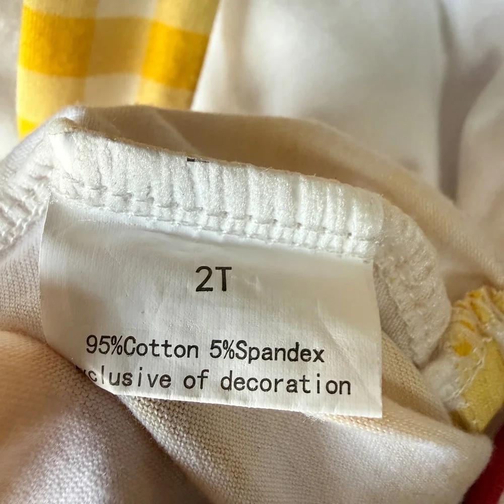SoMi Boutique Mickey Mouse Bubble Romper Toddler 2T Yellow Gingham Disneybound